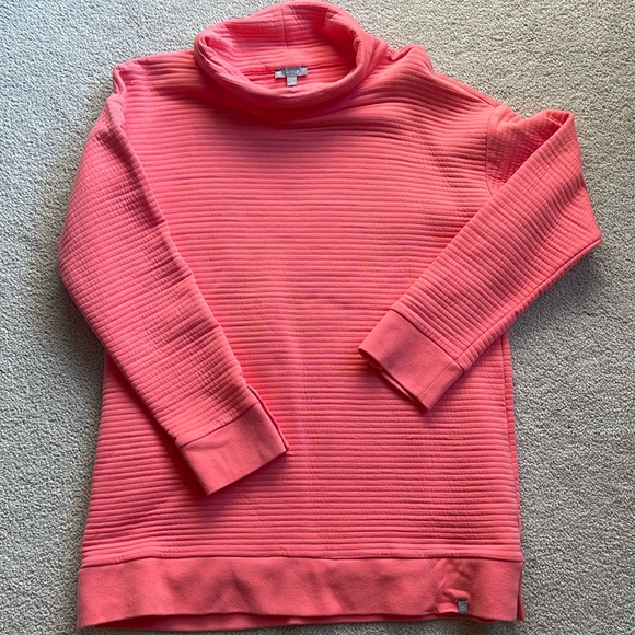 Coral Turtleneck Top Size Small - Picture 1 of 5